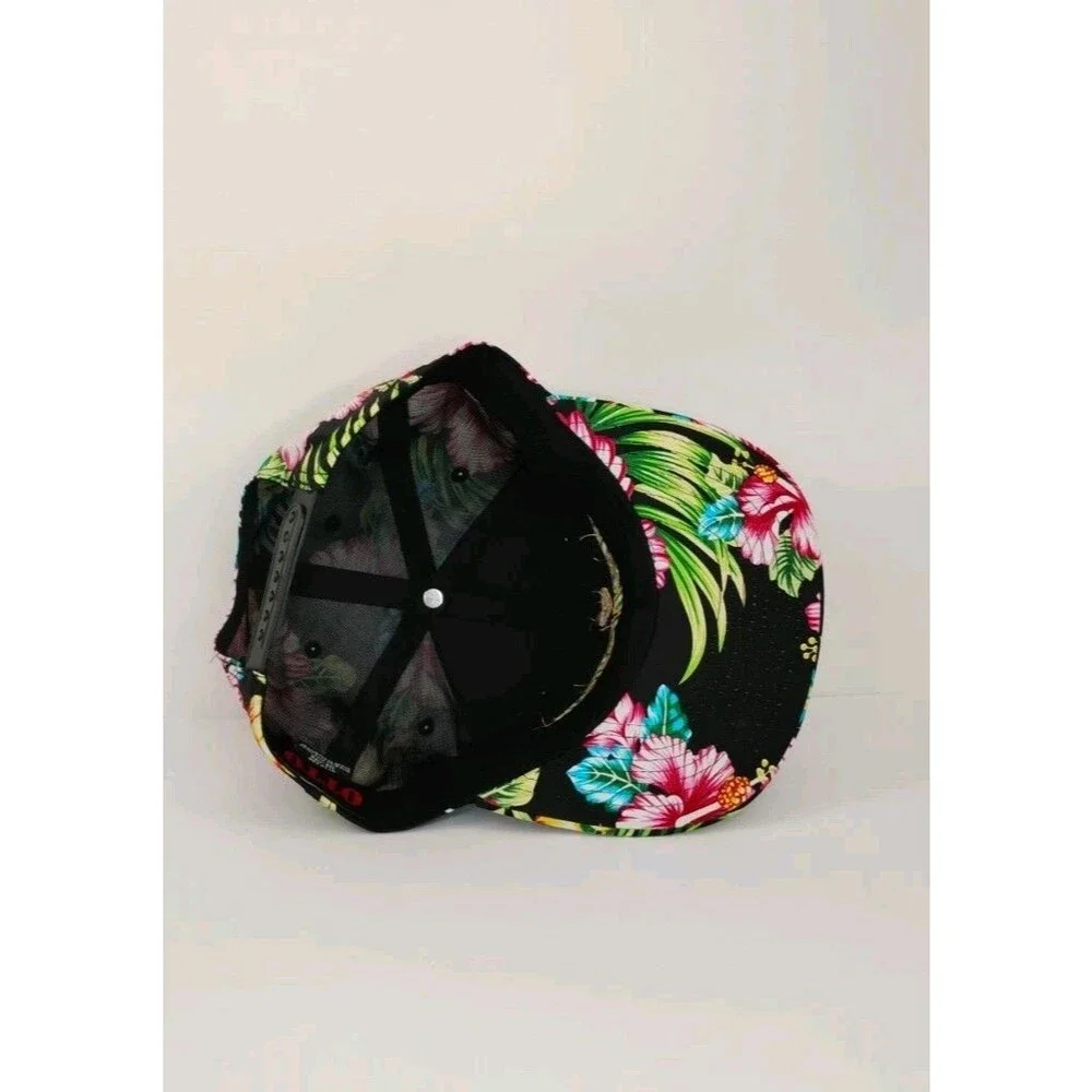 Otto Hawaiian Hat Grippy Logo Snapback Green Black Gold Pink OSFM Embroidered
